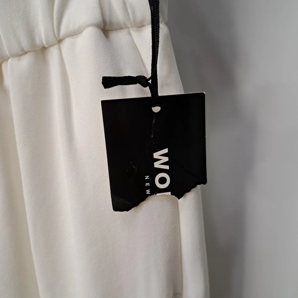 Worth Weston Womens White High Waist Wide Leg Gaucho Crop Pants Size Small NEW - Picture 5 of 9